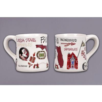 FSU Magnolia Lane 16 Oz Multi Logo Mug
