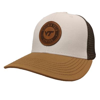 Virginia Tech Legacy Mid Pro Trucker Leather Patch Hat