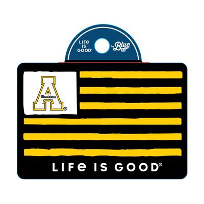 App State Life is Good Flag Decal