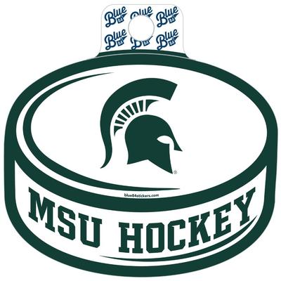 MSU Hockey Puck Decal