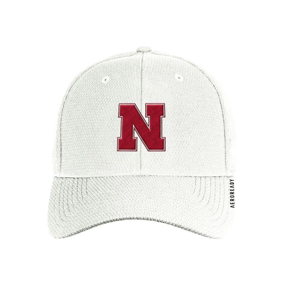  Nebraska Adidas Coach Structured Flex Fit Hat