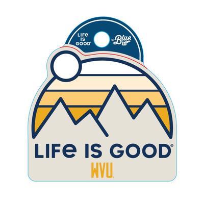 WVU Life is Good Mountain Decal