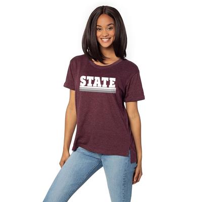 Mississippi State University Girl Must Have Block Fade Tee