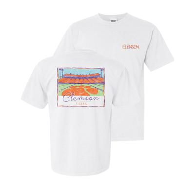 Clemson Summit Landscape Stadium Mascot Comfort Colors Tee