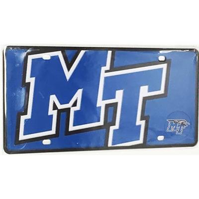 MTSU License Plate Mega Logo