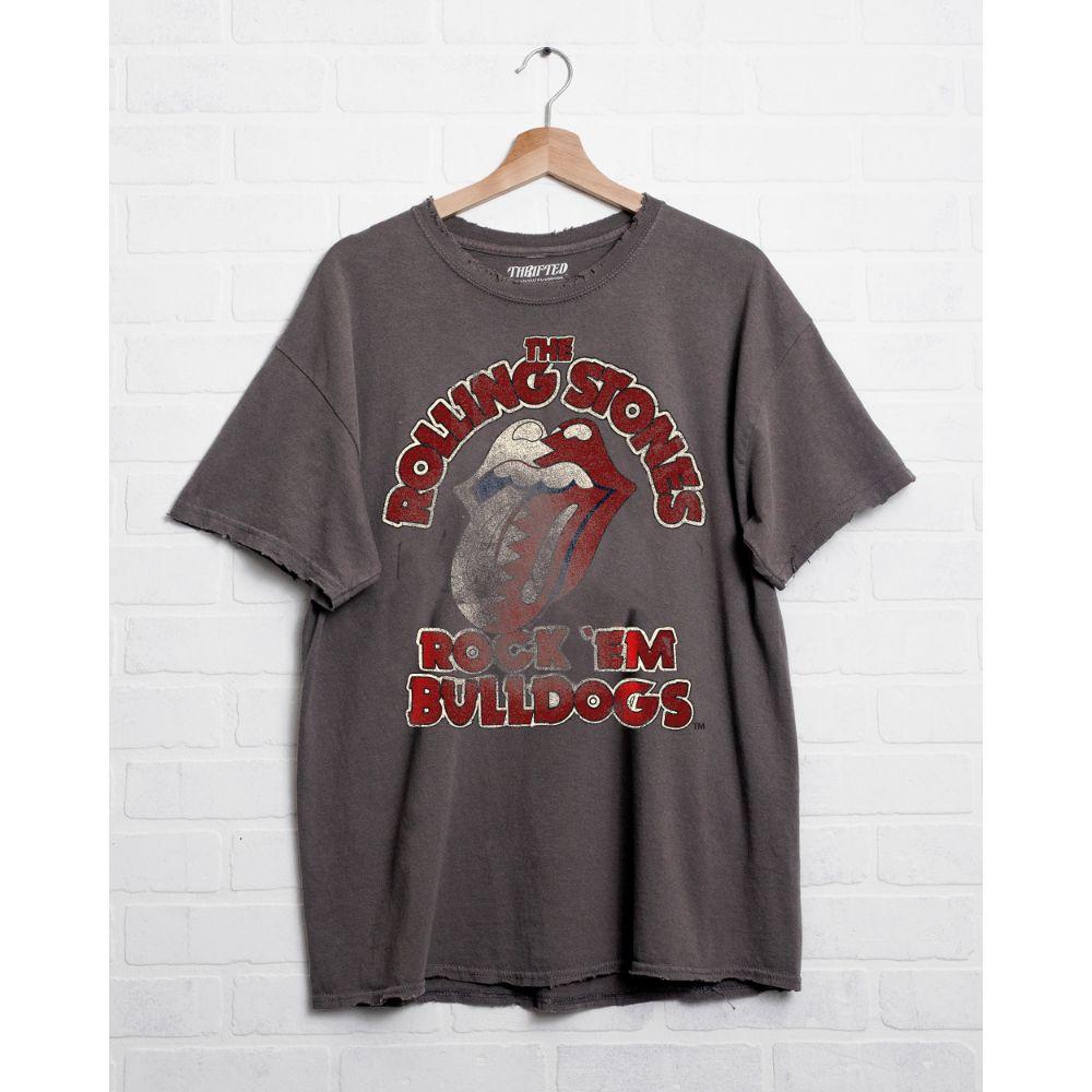  Mississippi State Livy Lu Women's The Rolling Stones Rock Em ' Bulldogs Thrifted Tee
