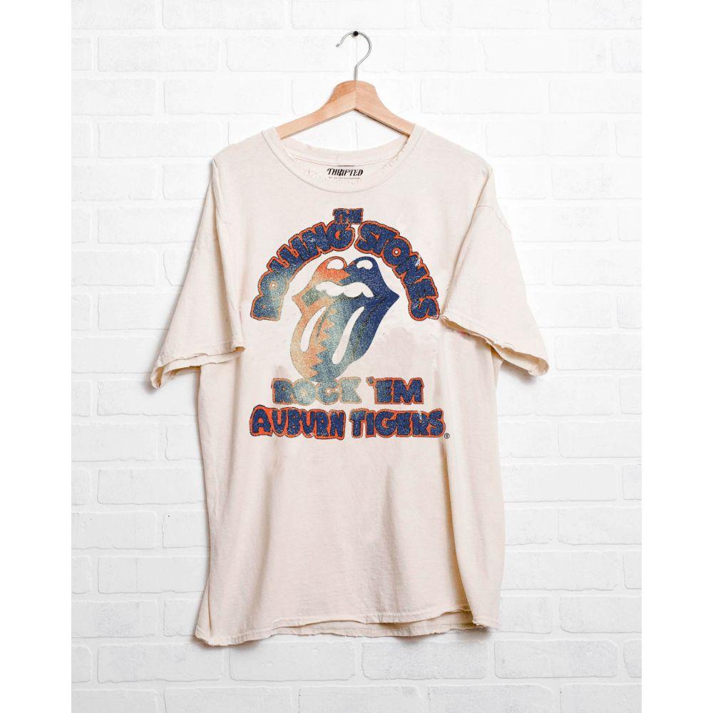  Auburn Livy Lu Women's The Rolling Stones Rock Em ' Tigers Thrifted Tee