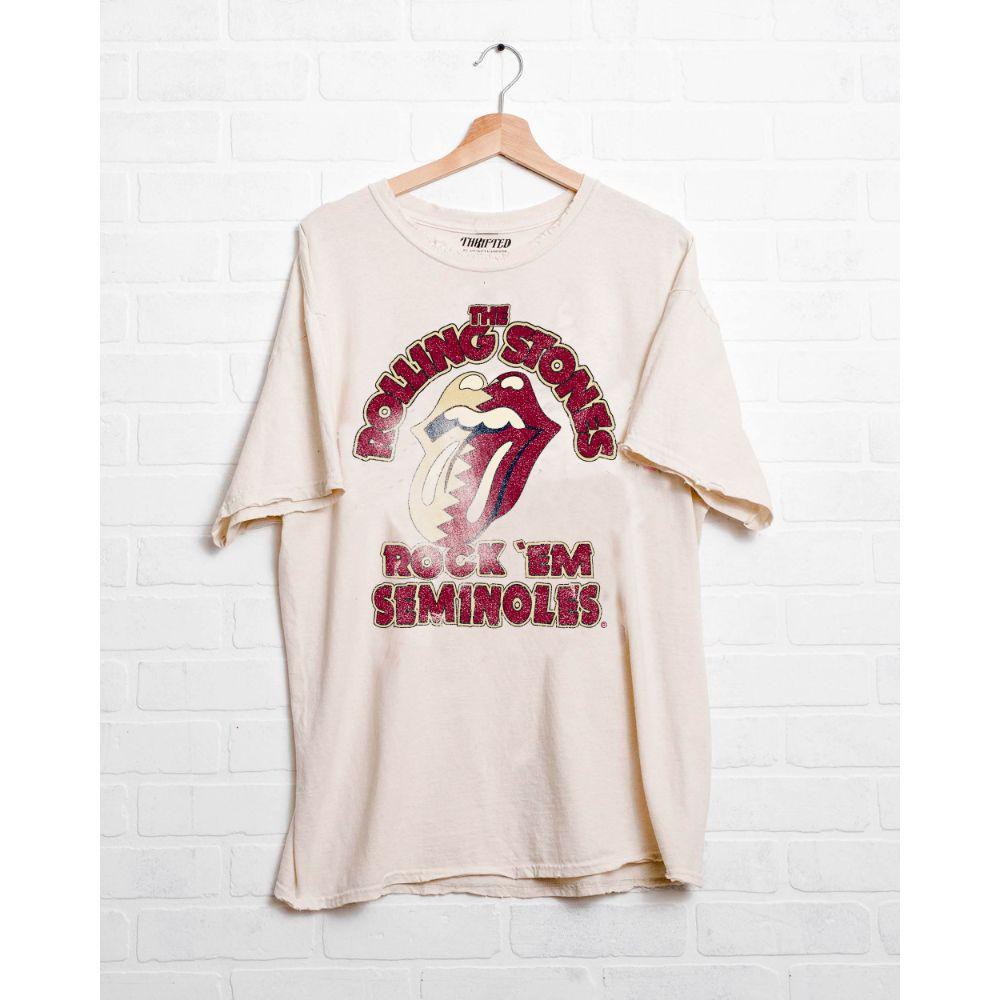  Florida State Livy Lu Women's The Rolling Stones Rock Em ' Seminoles Thrifted Tee