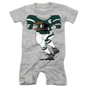  Michigan State Infant Football Player Romper
