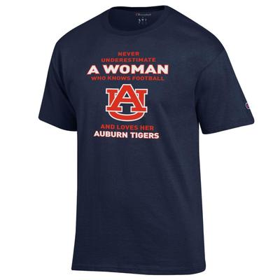 Auburn Champion Women's Knows and Loves Football Tee
