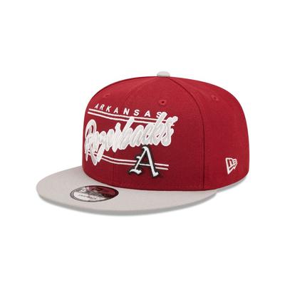 Arkansas New Era 950 Team Script Flat Brim Hat