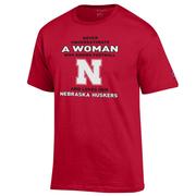  Nebraska Champion Women's Knows And Loves Football Tee