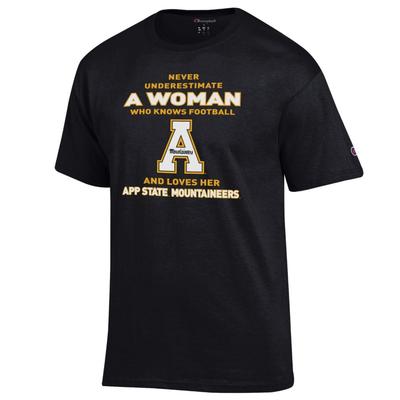Appalachian State Champion Women's Knows and Loves Football Tee