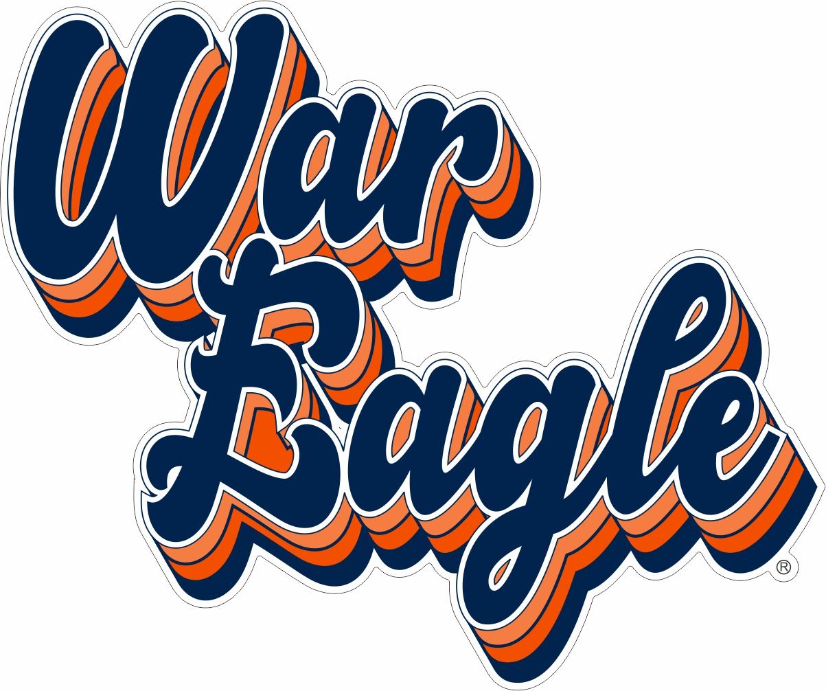 AUB War Eagle Script Decal Alumni Hall
